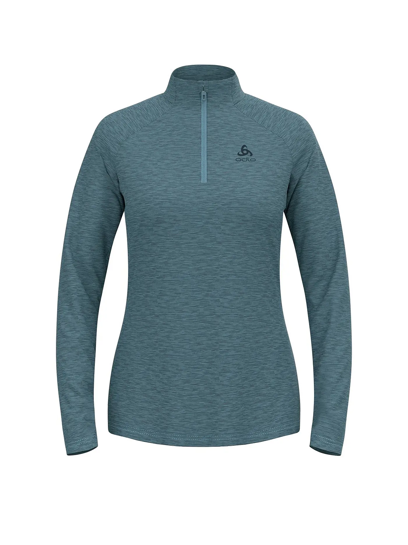 ODLO | Damen Unterzieh Zipshirt Essentials Ceramiwarm | blau